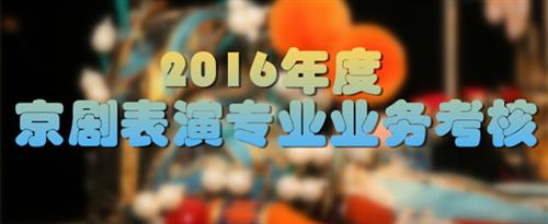 大屌萌操屄国家京剧院2016年度京剧表演专业业务考...